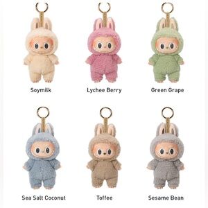 NIB Labubu Exciting Macaron - Complete Set of 6 Vinyl Plush Pendant POP MART
